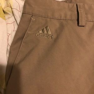 Adidas ClimaLite golf shorts khaki